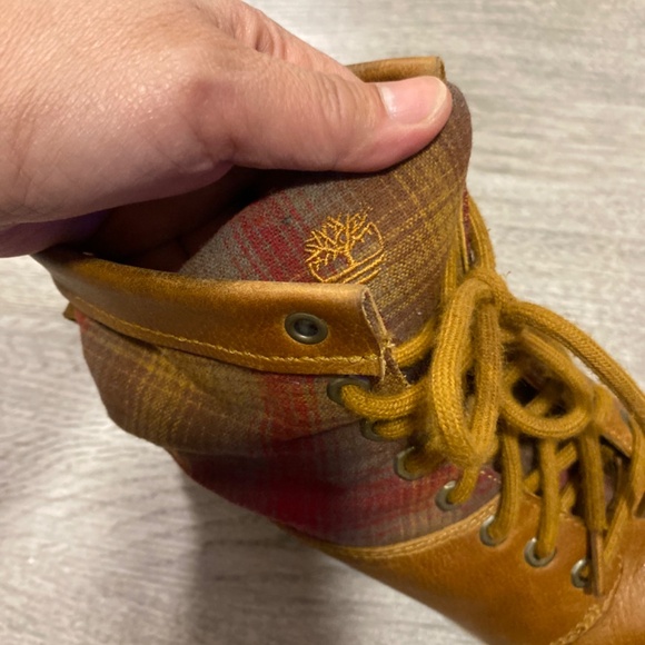 Timberland X Pendleton Size 8.5 Women’s Brown Bramhall Plaid Boots - Picture 5 of 11